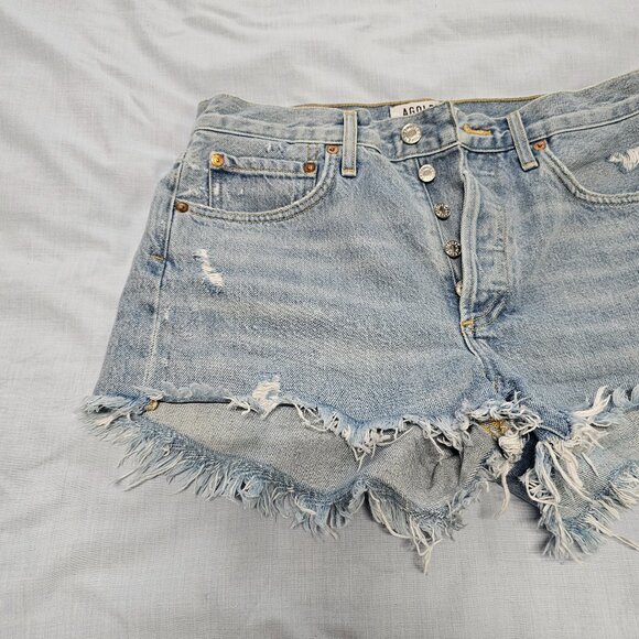 AGOLDE Parker Vintage Cutoff Shorts Women Size 26 Swapmeet - Picture 14 of 15